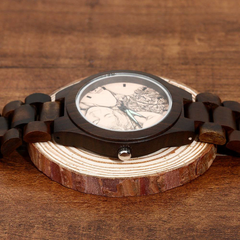 Engraved Men's Wooden Photo Watch