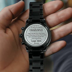 Para mi marido, tu último todo (negro carbón) - Reloj de hombre