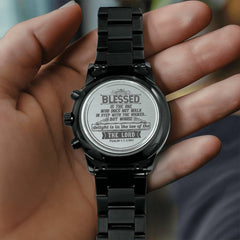 Bienaventurado el que... (Salmo 11-3 NVI) – Reloj de hombre