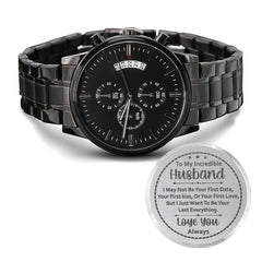 Para mi marido, tu último todo (negro carbón) - Reloj de hombre