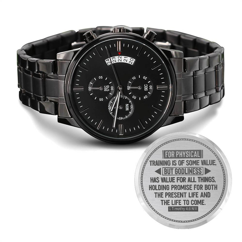 La piedad es provechosa para todo (1 Timoteo 4:8) – Reloj de hombre