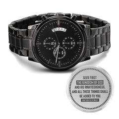 Buscad primero el Reino de Dios (Mateo 6:33) – Reloj de hombre