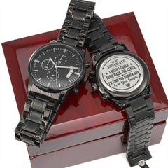 Para mi alma gemela, regresa el tiempo (negro carbón) - Reloj de hombre