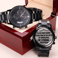 ¡Manténganse alerta! (1 Corintios 16:13 NVI) – Reloj para Hombres