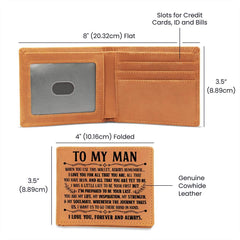Para Mi Hombre Inspiración (Negro) – Cartera de Cuero