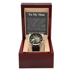Para Mi Hombre, Mi Vida, Mi Amor, Mi Mejor Amigo – Reloj Calado de Lujo