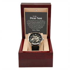 Para mi querido hijo, recuerda siempre que te amo – Reloj calado