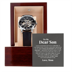 Para mi querido hijo, recuerda siempre que te amo – Reloj calado