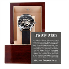 Para Mi Hombre, Mi Vida, Mi Amor, Mi Mejor Amigo – Reloj Calado de Lujo