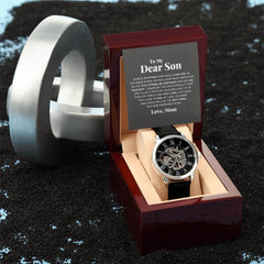Para mi querido hijo, recuerda siempre que te amo – Reloj calado