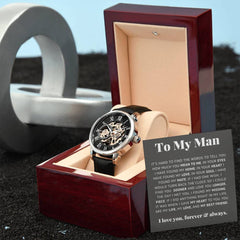 Para Mi Hombre, Mi Vida, Mi Amor, Mi Mejor Amigo – Reloj Calado de Lujo