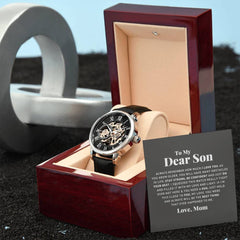 Para mi querido hijo, recuerda siempre que te amo – Reloj calado