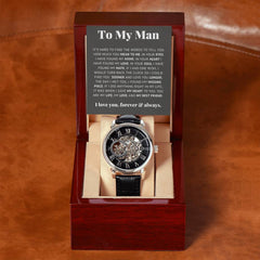 Para Mi Hombre, Mi Vida, Mi Amor, Mi Mejor Amigo – Reloj Calado de Lujo