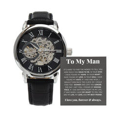Para Mi Hombre, Mi Vida, Mi Amor, Mi Mejor Amigo – Reloj Calado de Lujo