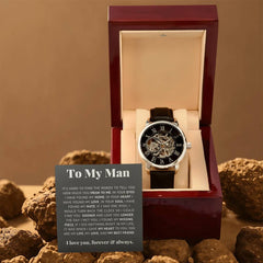 Para Mi Hombre, Mi Vida, Mi Amor, Mi Mejor Amigo – Reloj Calado de Lujo