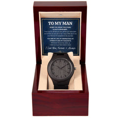 Para la inspiración de mi hombre - Reloj de madera