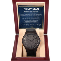 Para la inspiración de mi hombre - Reloj de madera