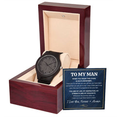 Para la inspiración de mi hombre - Reloj de madera