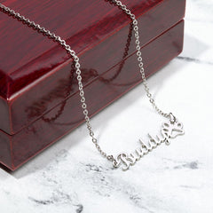 Collar clásico con nombre y huella de pata