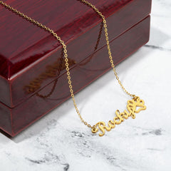 Collar clásico con nombre y huella de pata
