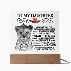 Para mi hija Lion Crown - Cuadrado acrílico