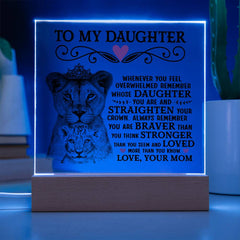Para mi hija Lion Crown - Cuadrado acrílico