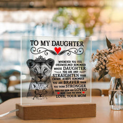 Para mi hija Lion Crown - Cuadrado acrílico