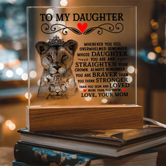 Para mi hija Lion Crown - Cuadrado acrílico