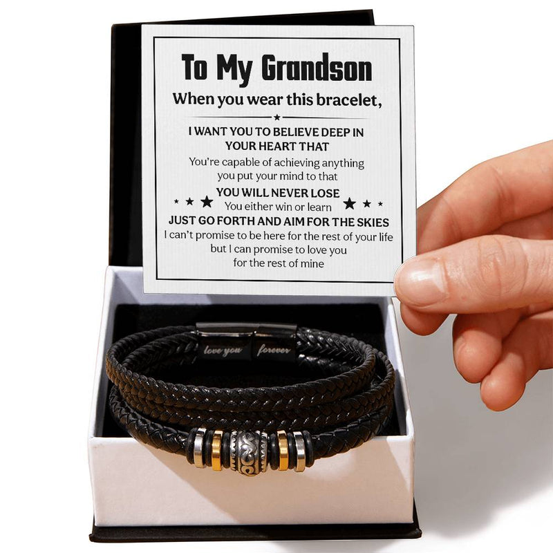 Te quiero para siempre cree profundamente (A mi nieto) – Pulsera
