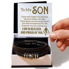 Para mi hijo - Pulsera de cuero para hombre
