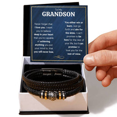 Nunca olvides te amo por siempre (Para mi nieto) – Pulsera