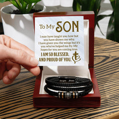 Para mi hijo - Pulsera de cuero para hombre