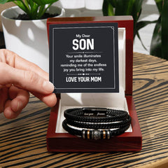 Your Smile - Pulsera de cuero para hombre