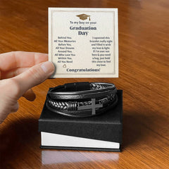Para mi niño, recuerdos de graduación (Te quiero para siempre) – Pulsera con cruz