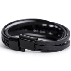Proverbios 20:7 - Pulsera de cuero con cruz