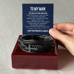 Mi Único y Exclusivo - Pulsera de Cuero Cruzada