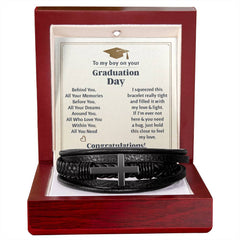 Para mi niño, recuerdos de graduación (Te quiero para siempre) – Pulsera con cruz