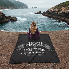 Tengo un ángel en el cielo, la llamo abuela – Manta de tejido polar de coral