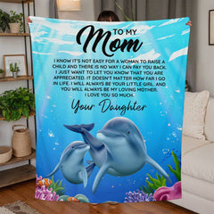 Para mamá, sé que no es fácil - Manta polar de jersey