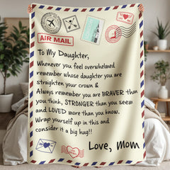 A mi hija: Más valiente, te amo (de mamá) – Manta polar Sherpa