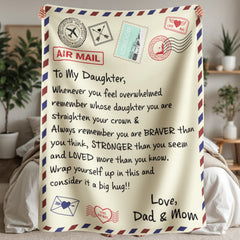Para Mi Hija Amada (De Papá y Mamá) – Manta de Forro Polar Sherpa