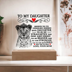 Para mi hija Lion Crown - Cuadrado acrílico
