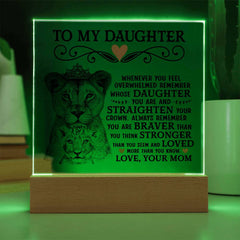 Para mi hija Lion Crown - Cuadrado acrílico