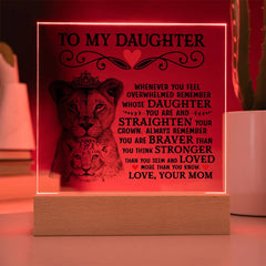 Para mi hija Lion Crown - Cuadrado acrílico